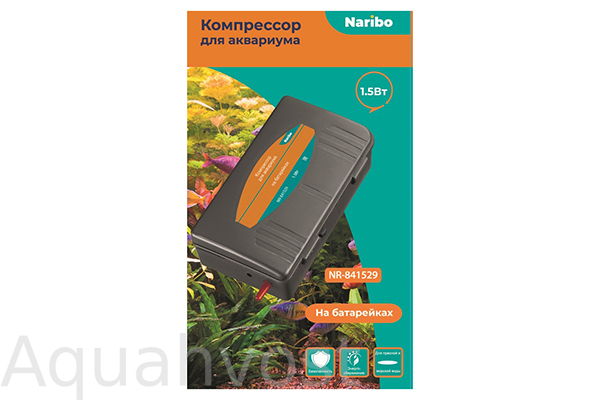 Naribo Компрессор на батарейках, 1.5 Вт (батарейки в комплект не входят)