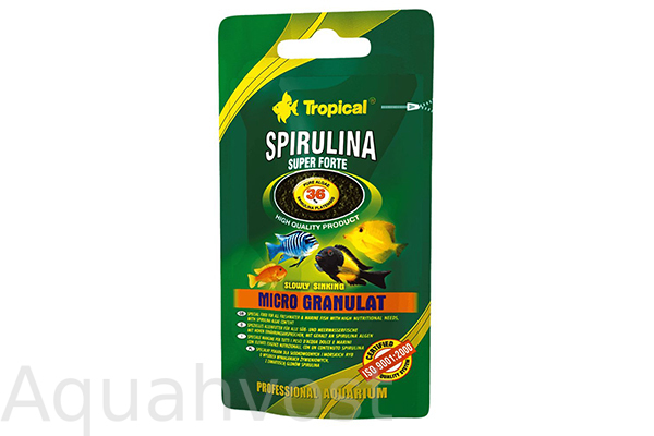 Tropical Super Spirulina Forte Micro Granulat специальный корм для растительноядных рыб 22 г